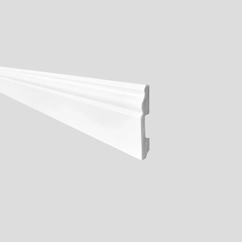 Plinta duropolimer alba, interior, latime 80 mm Retur gratuit