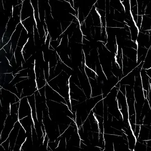 Retur ușor PANOU DECORATIV PVC imitatie marmura TOROS BLACK, 122 x 270 cm