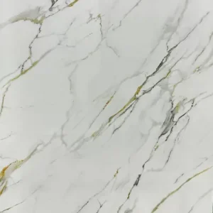 Reduceri PANOU DECORATIV PVC imitatie marmura CARRARA GOLD, 122 x 270 cm