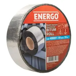 Banda etansare bituminoasa BITUM TAPE folie aluminiu latime 50mm L-10m g-1.5mm rezistenta UV pentru hidroizolatii ENERGO Cumpără acum